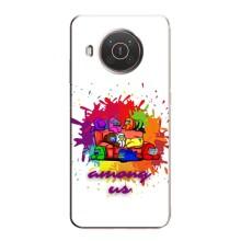 Чехол Амонг Ас для Nokia X10 (AlphaPrint) (Яркий АмонгАс)