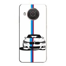 Чехол для Нокиа Х10 - с принтом БМВ (AlphaPrint) (Машина БМВ)