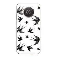 Чехол с птицами на Nokia X10 (VPrint) (Ласточки)