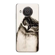 Чехол с птицами на Nokia X10 (VPrint) (Сова)