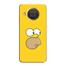 Чехол с Симпсонами для Nokia X10 (VPrint) (Гомер)