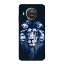 Чехол со Львом для Nokia X10 (VPrint) (Синий Лев)