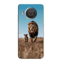 Чехол Король лев на Нокиа Х10 (Мусафа и Симба)