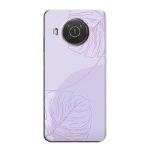 Чохол квітковий дизайн для Nokia X10 – Монстера фіолетова