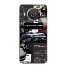 Чохол з авто Порше для Nokia X10 – Колаж Порше
