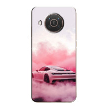 Чохол з авто Порше для Nokia X10 – Рожевий Порше
