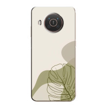 Силиконовый чехол с принтом в цветах на Nokia X10 – Монстера зелёная