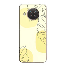 Силиконовый чехол с принтом в цветах на Nokia X10