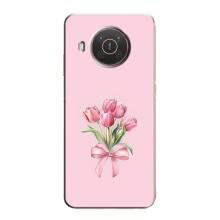 Чехол с розовым рисунком для Nokia X10 – Букет цветов