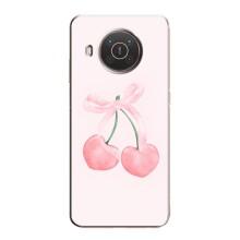 Чехол с розовым рисунком для Nokia X10 – Розовые вишни