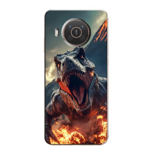 Чехол с картинкой «Хищники» для Nokia X10 – Динозавр