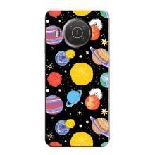 Космические Чехлы для Нокиа Х10 (VPrint) (Рисованные планеты)
