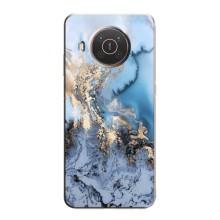 Мраморный чехол на Nokia X10 (VPrint) (Нежный мрамор)