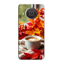 Чехол с уникальным дизайном «Осень с кофе» для Nokia X10