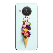 Чохли з тематикою "КВІТИ" на Nokia X10 (Квітка-морозиво)