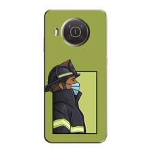 Силиконовый бампер (Работники) на Nokia X10 – Пожарник