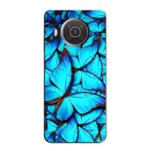 Силиконовый бампер с картинкой животных для Nokia X10 (Крылья бабочек)