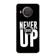 Силиконовый Чехол на Nokia X10 с картинкой Nike (Never Give UP)