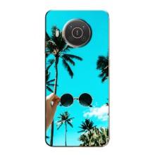 Силиконовый чехол с КАРТИНКАМИ лето для Nokia X10 (AlphaPrint) – Взгляд лето