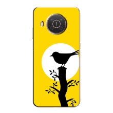 Силіконовий бампер з птичкою на Nokia X10