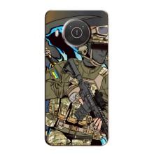Чехлы с картинкой ЗСУ для Nokia X20 (AlphaPrint) – Воин ВСУ