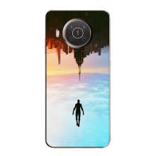 Чехол с человеком пауком для Nokia X20 - (AlphaPrint) (Паук человек)