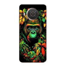 Чехол с Обезьянами Nokia X20 - (AlphaPrint) (Обезьяна в тропиках)