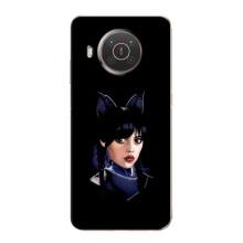 Чехлы Венсдей на Nokia X20 Уэнсдей (AlphaPrint) (серьезная Уэнздей)