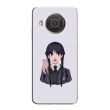 Чехлы Венсдей на Nokia X20 Уэнсдей (AlphaPrint) (Уэнздей и Вещь)