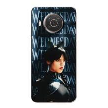 Чехлы Венсдей на Nokia X20 Уэнсдей (AlphaPrint) (Уэнздей кошка)