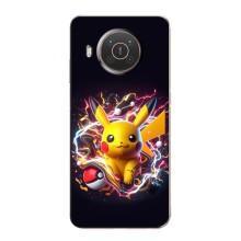 Чехол с Пикачу на Nokia X20 – Пикачу с мячом