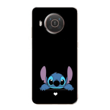 Чехол с принтом Стич на Nokia X20 (Стич на черном)