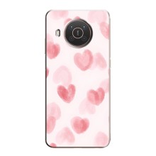 Чехол с розовым рисунком для Nokia X20