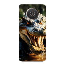 Чехол с картинкой «Хищники» для Nokia X20 – Крокодил