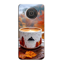 Чехол с уникальным дизайном «Осень с кофе» для Nokia X20 – Кофе на природе