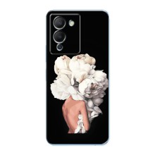 Чехлы (ART) Цветы на Infinix Note 12 (G96) (VPrint) (Белые цветы)