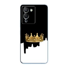 Чехол (Корона на чёрном фоне) для Инфиникс Ноут 12 (G96) – Золотая корона
