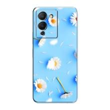 Чехол с Цветами для Infinix Note 12 (G96) (ромашки на голубом)