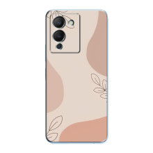 Чехол цветочный дизайн для Infinix Note 12 (G96) – Коричневый фон