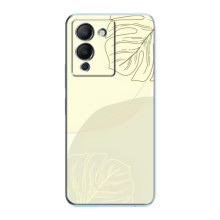 Чехол цветочный дизайн для Infinix Note 12 (G96) – Зелёный фон
