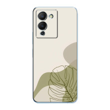 Силконовий чохол з принтом в квітах на Infinix Note 12 (G96) (Монстера зелена)