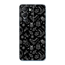 Новогодние, Праздничные Чехлы для Infinix Note 12 (G96) - 2024 год (Новогодний фон)