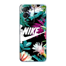 Силиконовый Чехол на Infinix Note 12 (G96) с картинкой Nike (Цветочный Nike)