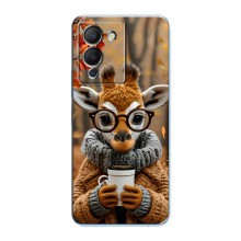 Друкований чохол 'Звірята з кавою' для Infinix Note 12 (G96) – Жираф з кавою