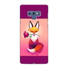 Чехлы с картинкой Лисички для Samsung Galaxy Note 9 (VPrint) (Лисичка с розочкой)