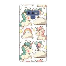 Чехол для Самсунг Галакси Ноут 9 - (Единорожки - Новинки) (AlphaPrint) (Единорожки)