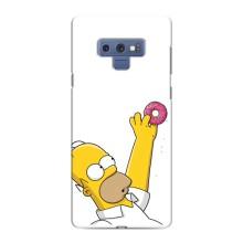 Чехол с Симпсонами для Samsung Galaxy Note 9 (VPrint) (Гомер с пончиком)