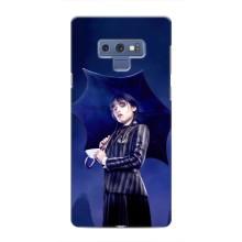 Чехлы Венсдей на Samsung Galaxy Note 9 Уэнсдей (AlphaPrint) (Уэнздей с зонтом)