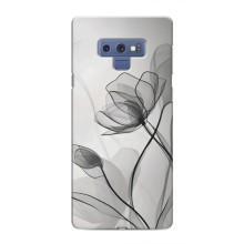 Чехол с цветочным принтом на Самсунг Галакси Ноут 9 – Черные цветы