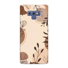 Чехол с цветочным принтом на Самсунг Галакси Ноут 9 – Коричневые цветы